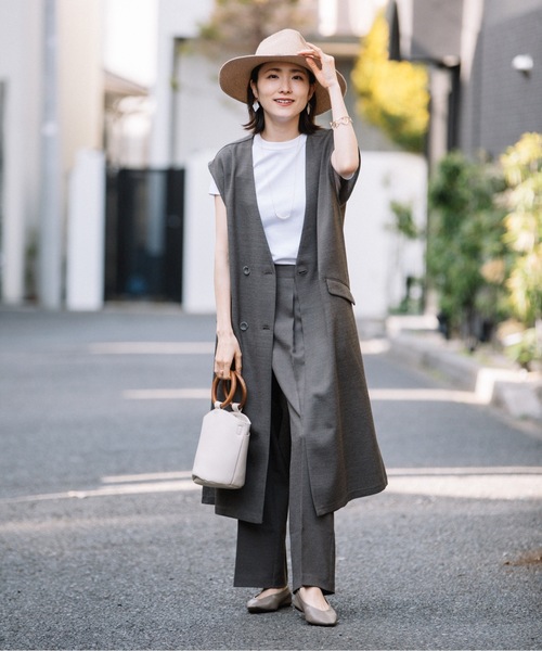 ELVENCE DEUX(エルベンスドゥ)の「リネンライクストレートPT(その他パンツ・レディース・チャコールグレー/グレー・MEDIUM/LARGE)」の22枚目の写真