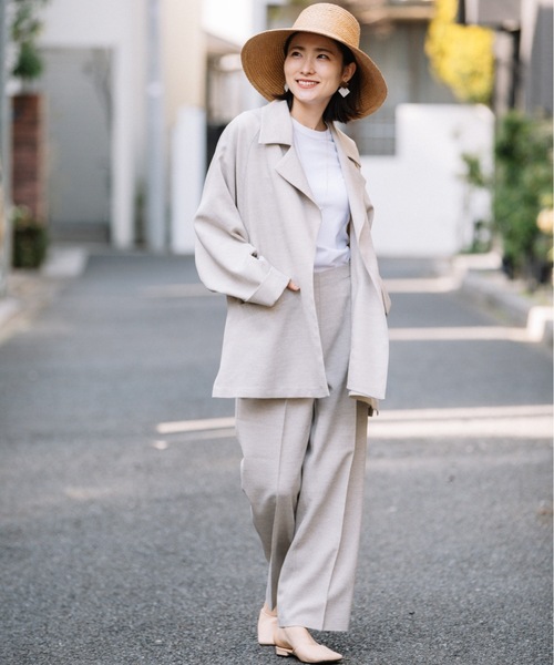 ELVENCE DEUX(エルベンスドゥ)の「リネンライクストレートPT(その他パンツ・レディース・チャコールグレー/グレー・MEDIUM/LARGE)」の10枚目の写真