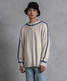 【Adoon plain】ラインジップカーディガン