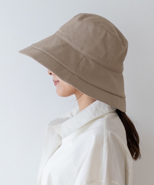 【タグ付き新品】ダブルスタンダード☆ コットンキャペリンハットつば広☆ベージュ 新品 DOUBLE STANDARD CLOTHING（ダブルスタンダード