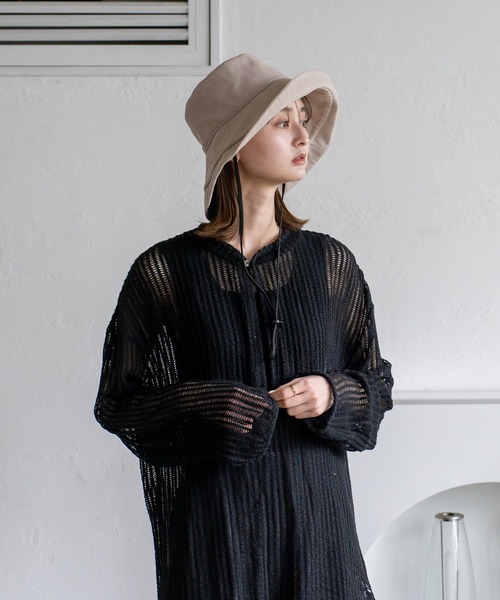 VitaFelice（ヴィータフェリーチェ）の「接触冷感キャペリンハット 深め つば広ハット【完全遮光100％/紫外線遮蔽率99.9%以上/UPF50+/接触冷感】手洗い可能（ハット・レディース・ベージュ系その他/ブラック/アイボリー/ベージュ系その他2/ピンク系その他/グレー系その他/ネイビー・FREE）」の15枚目の写真