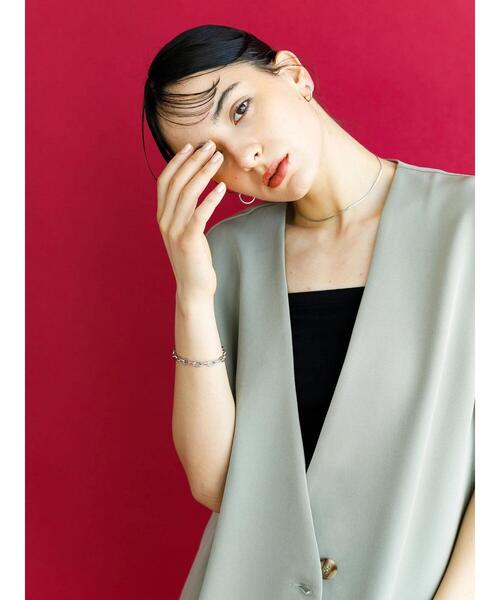 koe（コエ）の「ツイルロングジレ＊（ベスト・レディース・ブラック/モカ/ライトカーキ・M）」の6枚目の写真