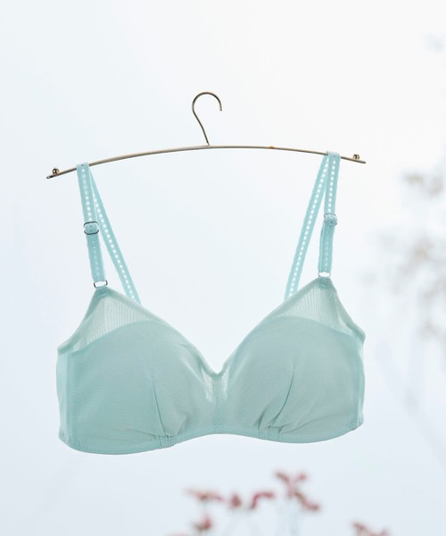une nana cool（ウンナナクール）の「特別な日以外の364日つけたくなるブラ 364ブラ シンプル（ブラジャー・レディース・スカイブルー/黄緑系/バイオレット/チェリーピンク/ターコイズブルー/ダークグリーン/マジェンタ/ブルー/ライトブラウン/スモークピンク/ピンクベージュ/ワイン/ネイビー/マスタード/ミント/ライトパープル/ダークブルー/ライトグリーン・S/M/LL/L）」の4枚目の写真