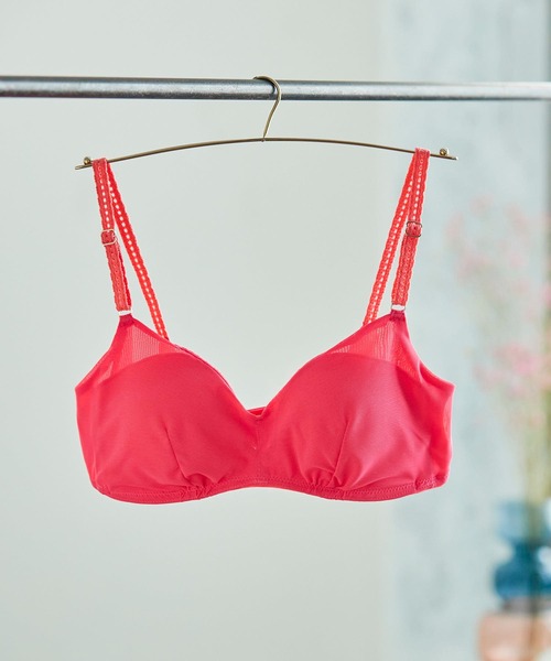 une nana cool（ウンナナクール）の「特別な日以外の364日つけたくなるブラ 364ブラ シンプル（ブラジャー・レディース・スカイブルー/黄緑系/バイオレット/チェリーピンク/ターコイズブルー/ダークグリーン/マジェンタ/ブルー/ライトブラウン/スモークピンク/ピンクベージュ/ワイン/ネイビー/マスタード/ミント/ライトパープル/ダークブルー/ライトグリーン・S/M/LL/L）」の17枚目の写真