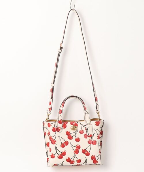 未使用級✨COACH ウィロウ トート 24 ウィズ 2way チェリー バッグ COACH（コーチ）の「ウィロウ トート 24 ウィズ チェリー プリント