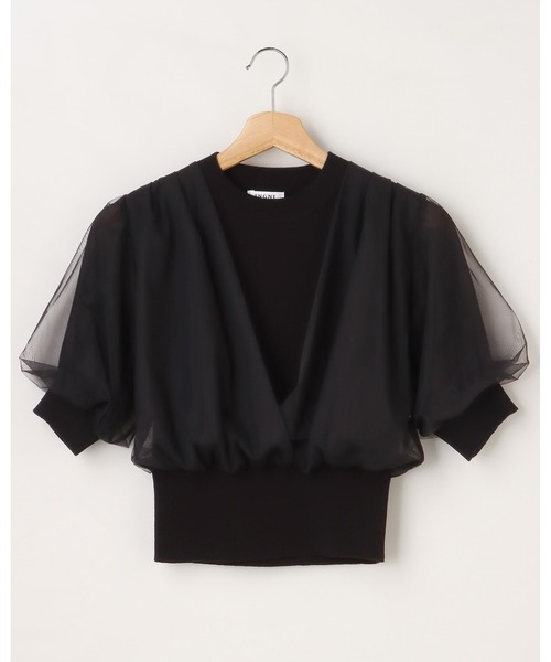 INGNI（イング）の「シアーニット（Tシャツ/カットソー・レディース・アイボリー/ブラック/ピンクベージュ/グレー系その他・M）」の9枚目の写真