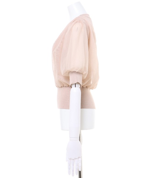 INGNI（イング）の「シアーニット（Tシャツ/カットソー・レディース・アイボリー/ブラック/ピンクベージュ/グレー系その他・M）」の10枚目の写真