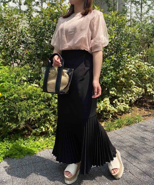 INGNI（イング）の「シアーニット（Tシャツ/カットソー・レディース・アイボリー/ブラック/ピンクベージュ/グレー系その他・M）」の11枚目の写真