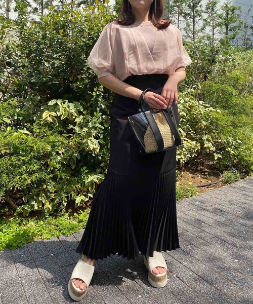 INGNI（イング）の「シアーニット（Tシャツ/カットソー・レディース・アイボリー/ブラック/ピンクベージュ/グレー系その他・M）」の16枚目の写真