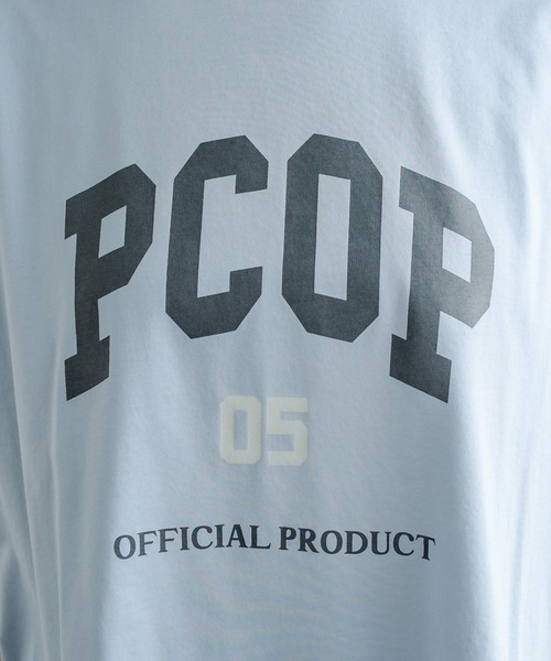 PUAL CE CIN（ピュアルセシン）の「シルケットPCOP プリントTシャツ（Tシャツ/カットソー・レディース・チャコールグレー/ベージュ/サックスブルー/アイボリー・FREE）」の22枚目の写真