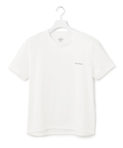 J.PRESS YORK STREET(ジェイプレスヨークストリート)の「【WOMEN】ワンポイントロゴ Tシャツ(Tシャツ/カットソー・レディース・ブラック系/アイボリー系/カーキ系・F)」の1枚目の写真