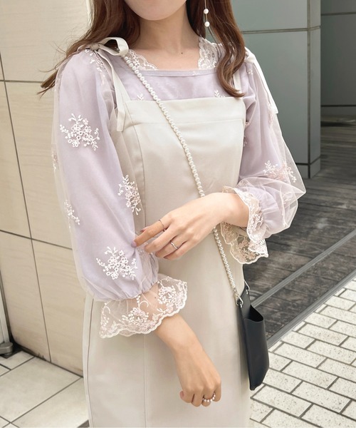 apres jour(アプレジュール)の「スリットキャミワンピース【ZOZOTOWN限定アイテム】(ワンピース・レディース・ライトブルー/ダークブルー/ブラック/アイボリー・X-LARGE/MEDIUM/SMALL)」の6枚目の写真