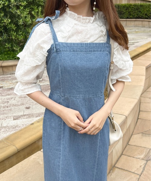 apres jour(アプレジュール)の「スリットキャミワンピース【ZOZOTOWN限定アイテム】(ワンピース・レディース・ライトブルー/ダークブルー/ブラック/アイボリー・X-LARGE/MEDIUM/SMALL)」の22枚目の写真