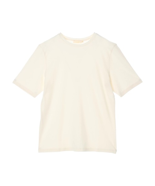 earth music&ecology（アースミュージックアンドエコロジー）の「クルーネックスムースTシャツ（Tシャツ/カットソー・レディース・ブラック/ダークグリーン/オフホワイト/ライトブラウン・S/M/L）」の12枚目の写真