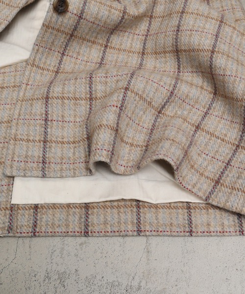 chambre de charme（シャンブルドゥシャーム）の「cdc リサイクルウール 先染め ゆるりコート（ステンカラーコート・レディース・クリーム/ネイビー・FREE）」の21枚目の写真