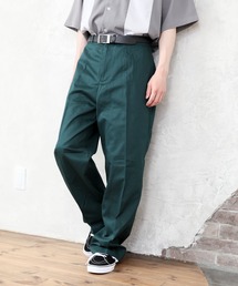 TopIsm | コットンツイル センタープレス ワイドチノパンツ/カラーパンツ(チノパンツ)