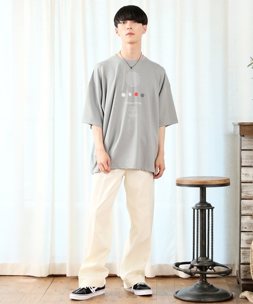 TopIsm（トップイズム）の「コットンツイル センタープレス ワイドチノパンツ/カラーパンツ（チノパンツ・メンズ・チャコールグレー/ブラック/ベージュ/オフホワイト/ピンク/オレンジ/ブルー/グリーン/マスタード/ワイン・LL/M/L）」の11枚目の写真