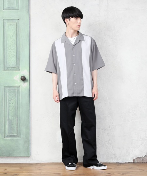 TopIsm（トップイズム）の「コットンツイル センタープレス ワイドチノパンツ/カラーパンツ（チノパンツ・メンズ・チャコールグレー/ブラック/ベージュ/オフホワイト/ピンク/オレンジ/ブルー/グリーン/マスタード/ワイン・LL/M/L）」の12枚目の写真