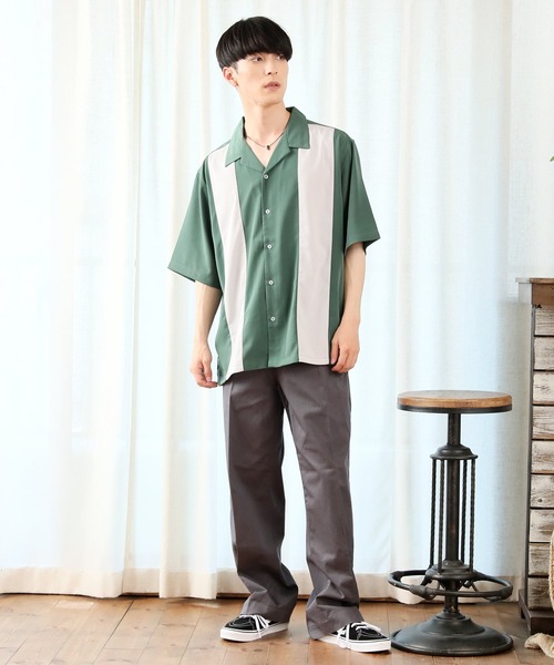 TopIsm（トップイズム）の「コットンツイル センタープレス ワイドチノパンツ/カラーパンツ（チノパンツ・メンズ・チャコールグレー/ブラック/ベージュ/オフホワイト/ピンク/オレンジ/ブルー/グリーン/マスタード/ワイン・LL/M/L）」の13枚目の写真