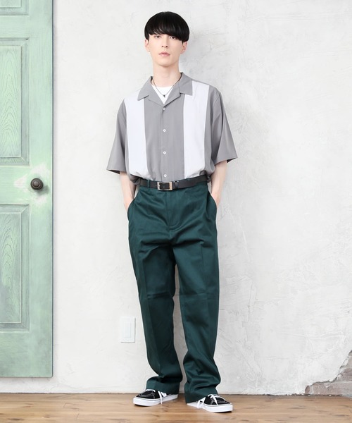 TopIsm（トップイズム）の「コットンツイル センタープレス ワイドチノパンツ/カラーパンツ（チノパンツ・メンズ・チャコールグレー/ブラック/ベージュ/オフホワイト/ピンク/オレンジ/ブルー/グリーン/マスタード/ワイン・LL/M/L）」の15枚目の写真