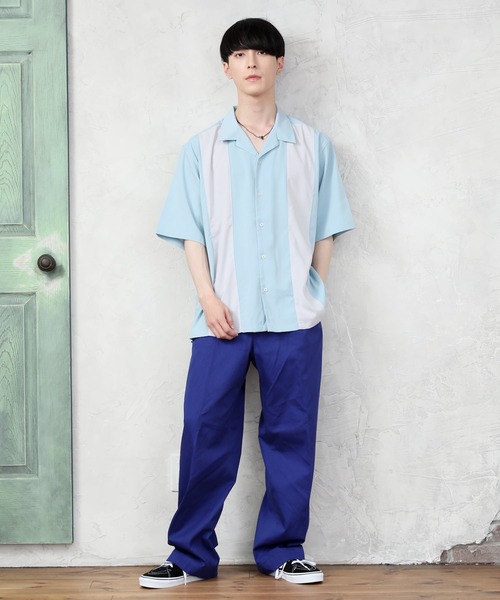 TopIsm（トップイズム）の「コットンツイル センタープレス ワイドチノパンツ/カラーパンツ（チノパンツ・メンズ・チャコールグレー/ブラック/ベージュ/オフホワイト/ピンク/オレンジ/ブルー/グリーン/マスタード/ワイン・LL/M/L）」の16枚目の写真