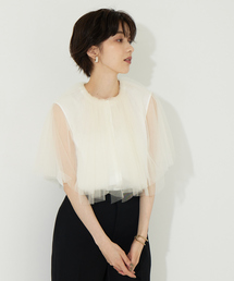 Rouge vif | チュール衿ブラウス(シャツ/ブラウス)