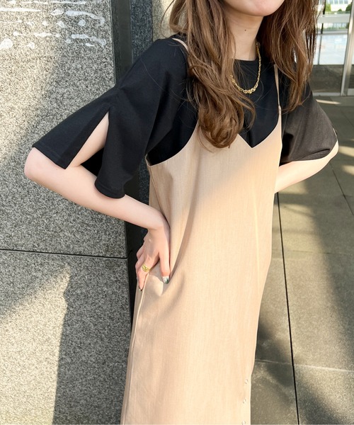 Ambre Ciel(アンブルシエル)の「ソデスリットTEE/【WEB/EC限定商品】(Tシャツ/カットソー・レディース・ホワイト/ブラック・FREE)」の7枚目の写真