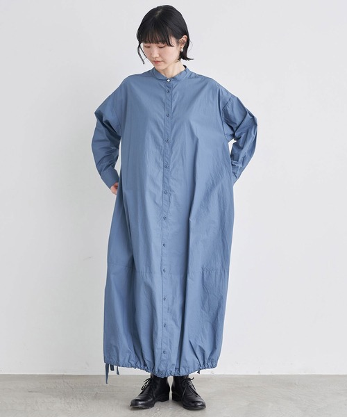 l'atelier du savon（アトリエドサボン）の「C/タイプライター　コクーンワンピース（シャツワンピース・レディース・ブラック/ブルー/カーキ/ピンク・FREE）」の13枚目の写真