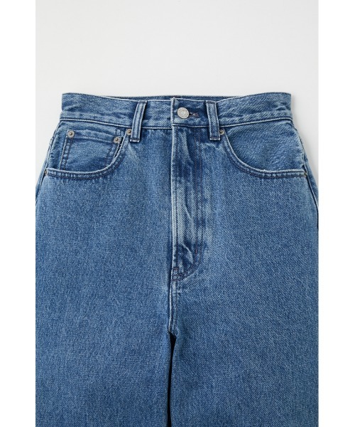 MOUSSY マウジー ハイウエスト ブリーチ ルーズストレート デニム パンツ MOUSSY | OVER WAIST ルーズストレートデニム (ワイド ) |SHEL