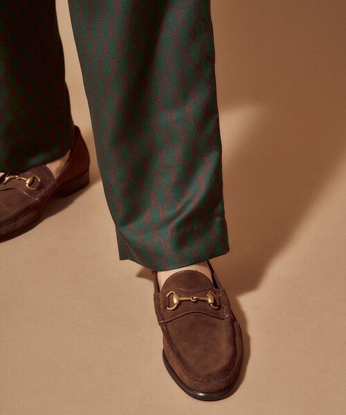 EDIFICE LA BOUCLE（エディフィスラブークル）の「【LA BOUCLE / ラブークル】1タックイージーパンツ(ウォールパターン)（その他パンツ・メンズ・ナチュラル/ダークブラウン/バーガンディー/ネイビー/ダークグリーン・1/2/3）」の6枚目の写真