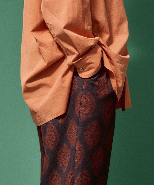 EDIFICE LA BOUCLE（エディフィスラブークル）の「【LA BOUCLE / ラブークル】1タックイージーパンツ(ウォールパターン)（その他パンツ・メンズ・ナチュラル/ダークブラウン/バーガンディー/ネイビー/ダークグリーン・1/2/3）」の9枚目の写真