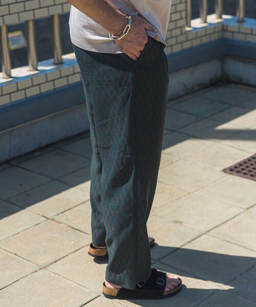 EDIFICE LA BOUCLE（エディフィスラブークル）の「【LA BOUCLE / ラブークル】1タックイージーパンツ(ウォールパターン)（その他パンツ・メンズ・ナチュラル/ダークブラウン/バーガンディー/ネイビー/ダークグリーン・1/2/3）」の22枚目の写真