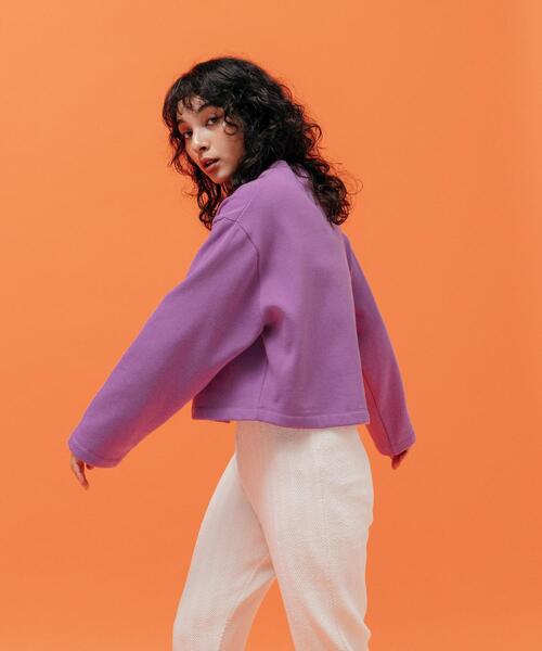 CITEN(シテン)の「<CITEN>裏起毛裏毛 ドット カーディガン(カーディガン/ボレロ・レディース・パープル/ダークグレー・FREE)」の15枚目の写真