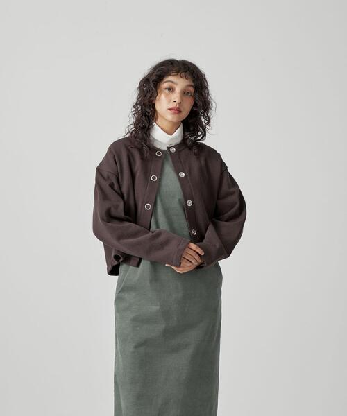 CITEN(シテン)の「<CITEN>裏起毛裏毛 ドット カーディガン(カーディガン/ボレロ・レディース・パープル/ダークグレー・FREE)」の19枚目の写真