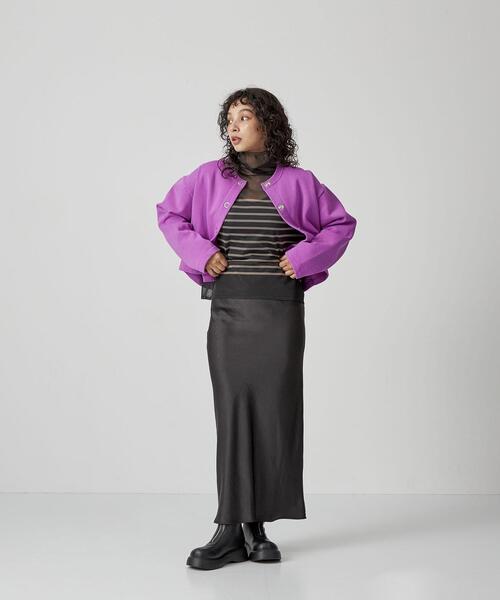 CITEN(シテン)の「<CITEN>裏起毛裏毛 ドット カーディガン(カーディガン/ボレロ・レディース・パープル/ダークグレー・FREE)」の21枚目の写真