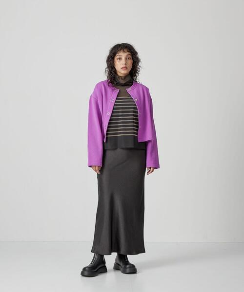 CITEN(シテン)の「<CITEN>裏起毛裏毛 ドット カーディガン(カーディガン/ボレロ・レディース・パープル/ダークグレー・FREE)」の22枚目の写真