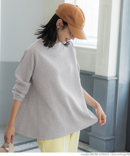 coca（coca）（コカ）の「マシュマロAライン長袖プルオーバー（Tシャツ/カットソー・レディース・ブラック/グレー・M/L）」の9枚目の写真