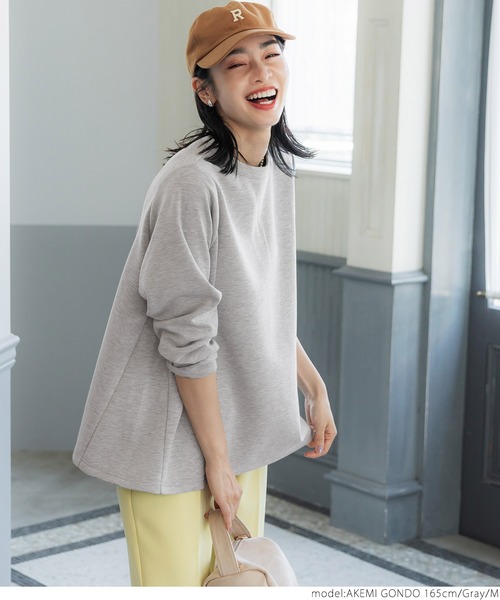 coca（coca）（コカ）の「マシュマロAライン長袖プルオーバー（Tシャツ/カットソー・レディース・ブラック/グレー・M/L）」の8枚目の写真