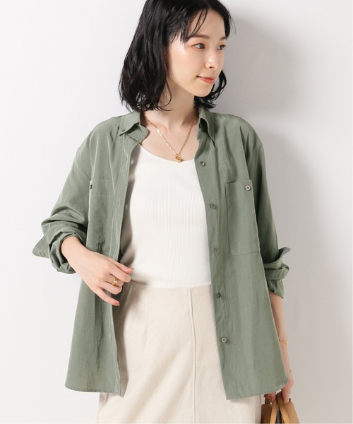 Spick & Span（スピックアンドスパン）の「one wash ボタンダウンシャツ（シャツ/ブラウス・レディース・ホワイト/カーキ/イエロー・FREE）」の7枚目の写真