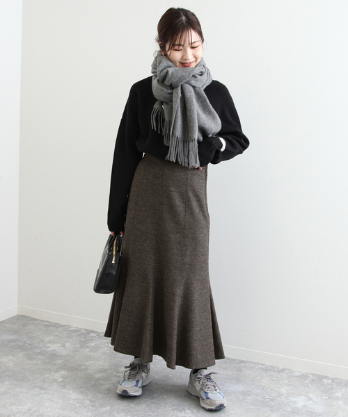 SLOBE IENA(スローブイエナ)の「ツイードフレアスカート(スカート・レディース・グレー/ブラウン・36/38)」の6枚目の写真