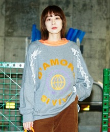 (GENE HEAVENS)フリンジ　リメイクライク　スウェット