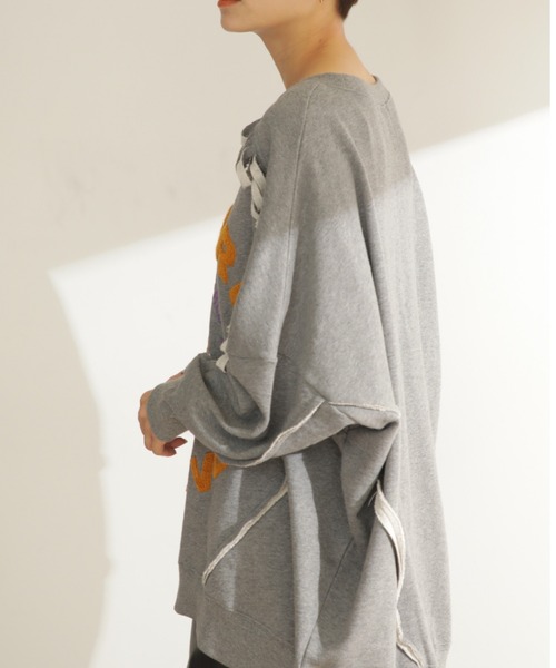 GENE HEAVENS（ジーンヘブンズ）の「(GENE HEAVENS)フリンジ　リメイクライク　スウェット（スウェット・レディース・グレー/ホワイト系その他・ONE SIZE）」の20枚目の写真