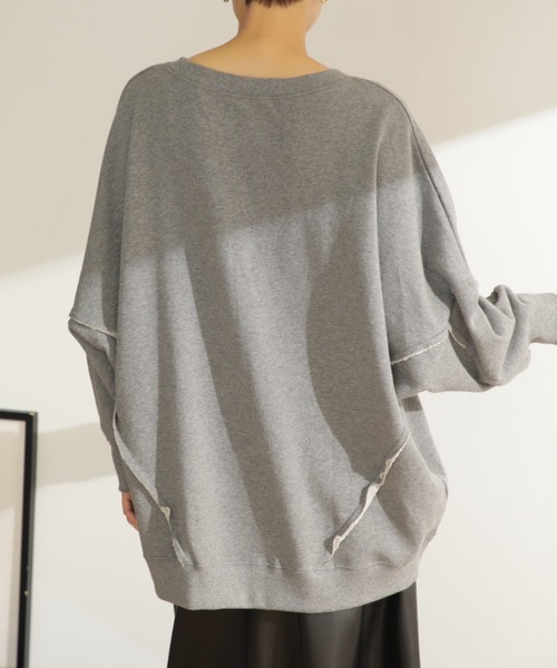 GENE HEAVENS（ジーンヘブンズ）の「(GENE HEAVENS)フリンジ　リメイクライク　スウェット（スウェット・レディース・グレー/ホワイト系その他・ONE SIZE）」の13枚目の写真