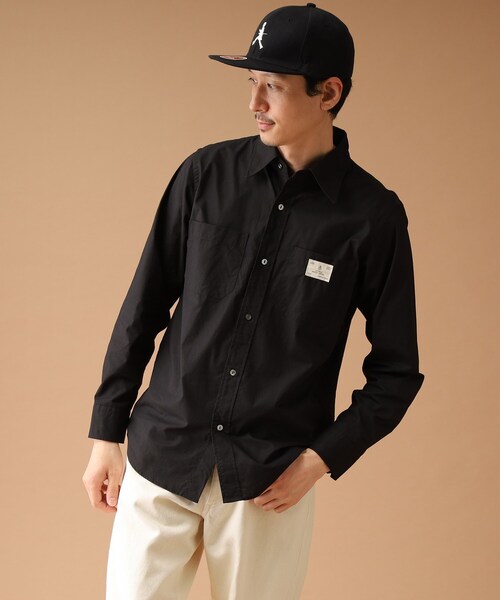 40ｃｔ＆525（フォーティーカラッツアンドゴーニーゴ）の「◆【Sサイズ～】カラーワークシャツ（シャツ/ブラウス・メンズ・ブラック/ワインレッド/ベージュ・02/03/01/04）」の2枚目の写真