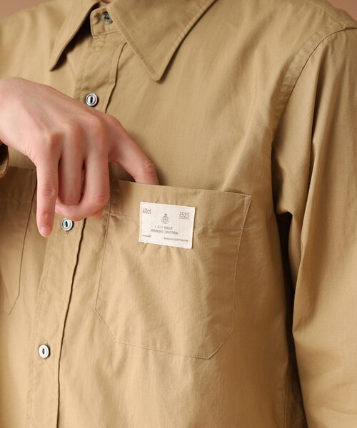 40ｃｔ＆525（フォーティーカラッツアンドゴーニーゴ）の「◆【Sサイズ～】カラーワークシャツ（シャツ/ブラウス・メンズ・ブラック/ワインレッド/ベージュ・02/03/01/04）」の8枚目の写真