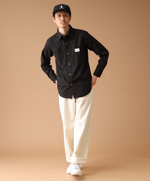 40ｃｔ＆525（フォーティーカラッツアンドゴーニーゴ）の「◆【Sサイズ～】カラーワークシャツ（シャツ/ブラウス・メンズ・ブラック/ワインレッド/ベージュ・02/03/01/04）」の15枚目の写真