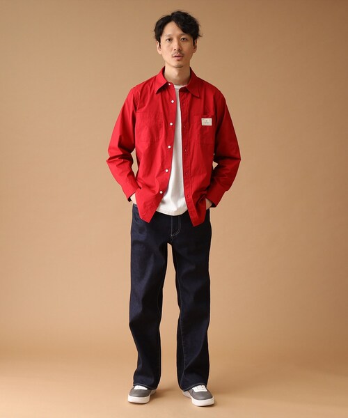 40ｃｔ＆525（フォーティーカラッツアンドゴーニーゴ）の「◆【Sサイズ～】カラーワークシャツ（シャツ/ブラウス・メンズ・ブラック/ワインレッド/ベージュ・02/03/01/04）」の18枚目の写真