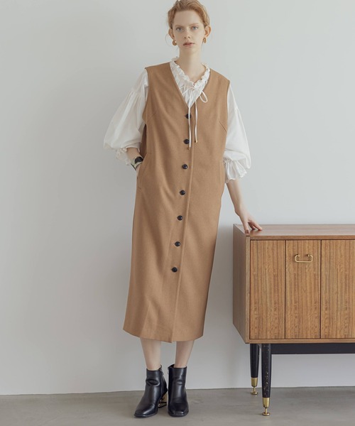 EUCLAID(エウクレイド)の「ギャザーネックボリューム袖ブラウス(シャツ/ブラウス・レディース・オフホワイト/カーキ・38)」の14枚目の写真
