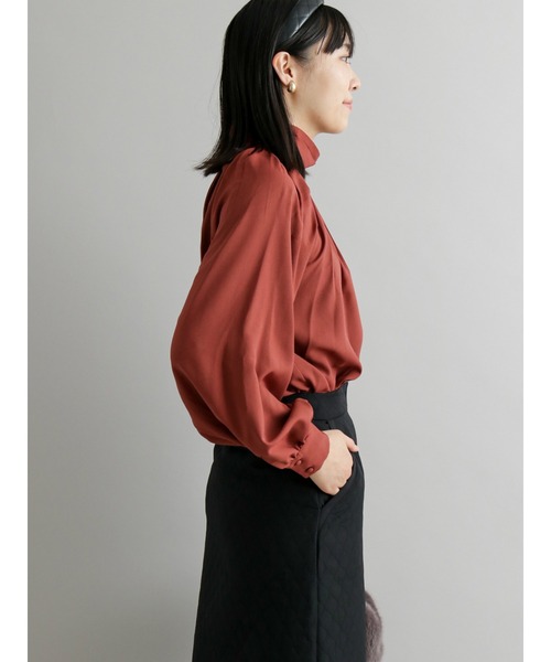 Te chichi CLASSIC(テチチクラシック)の「バックサテンジョーゼットボリュームブラウス(シャツ/ブラウス・レディース・ブラウン/オフホワイト/ブルー・フリ-)」の11枚目の写真