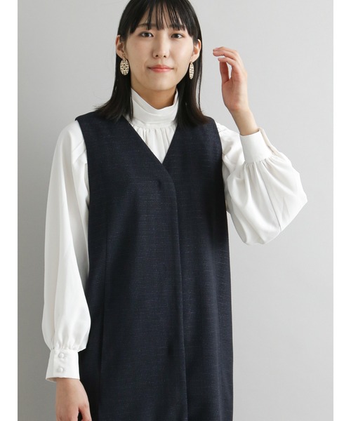 Te chichi CLASSIC(テチチクラシック)の「バックサテンジョーゼットボリュームブラウス(シャツ/ブラウス・レディース・ブラウン/オフホワイト/ブルー・フリ-)」の12枚目の写真